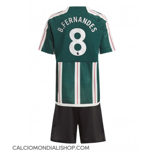 Maglie da calcio Manchester United Bruno Fernandes #8 Seconda Maglia Bambino 2023-24 Manica Corta (+ Pantaloni corti)